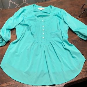 Maternity teal blouse